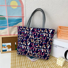 Literature and Art Printed Handbag Large Capacity Women's Bag