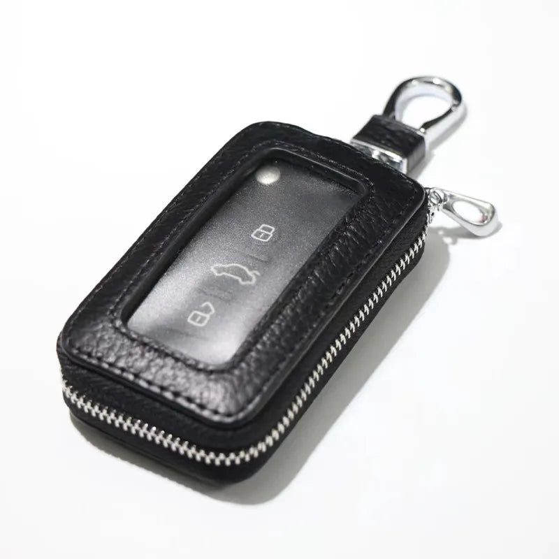Cow Leather Car Key Bag Multi-function Large Capacity Car Key Case