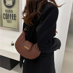 Crescent Pattern Half Round Shoulder Messenger Bag for Women
