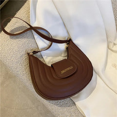 Crescent Pattern Half Round Shoulder Messenger Bag for Women