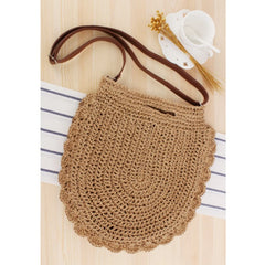 Sweet Uncle Beach Straw Bag, Crossbody Single Shoulder Dual-Use Hand-Woven Bag