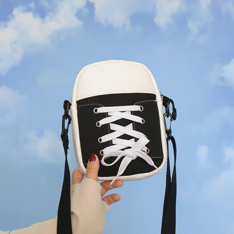 Girl Creative Stitching Canvas Messenger Bag