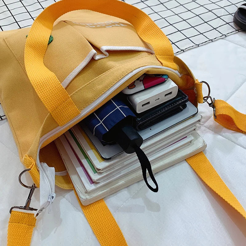 Ladies Canvas Shoulder Bag Versatile Messenger Bag