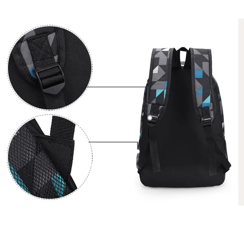 Plaid Backpack for Kids Boys Children Student School Bags