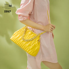 Quilted Soft Woven Shoulder Bag for Women