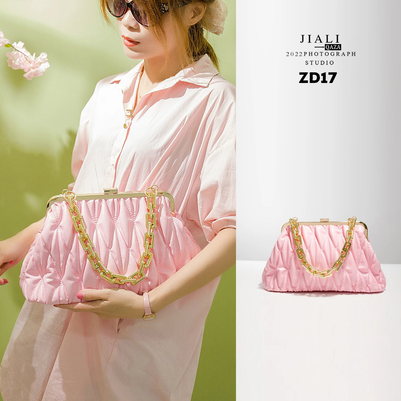 Quilted Soft Woven Shoulder Bag for Women