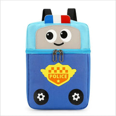 Cartoon Car Canvas Schoolbag for Boys 2-6 Years