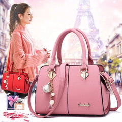 European American Pu Crossbody Bag Boston Handbag 28X11X19cm