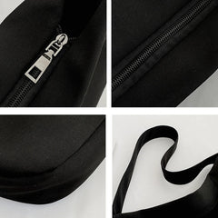 Solid Canvas Handbags Retro Casual Shoulder Bag Mini Storage Bag