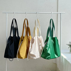 Casual Drawstring Shoulder Bag with Large Capacity
