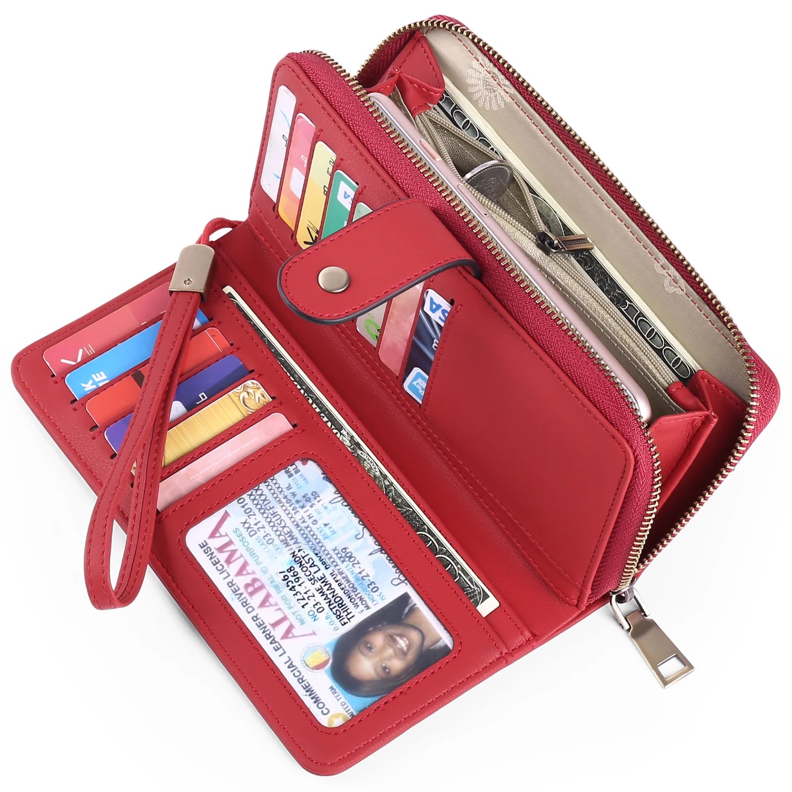 RFID Multi-Function Long Wallet for Women