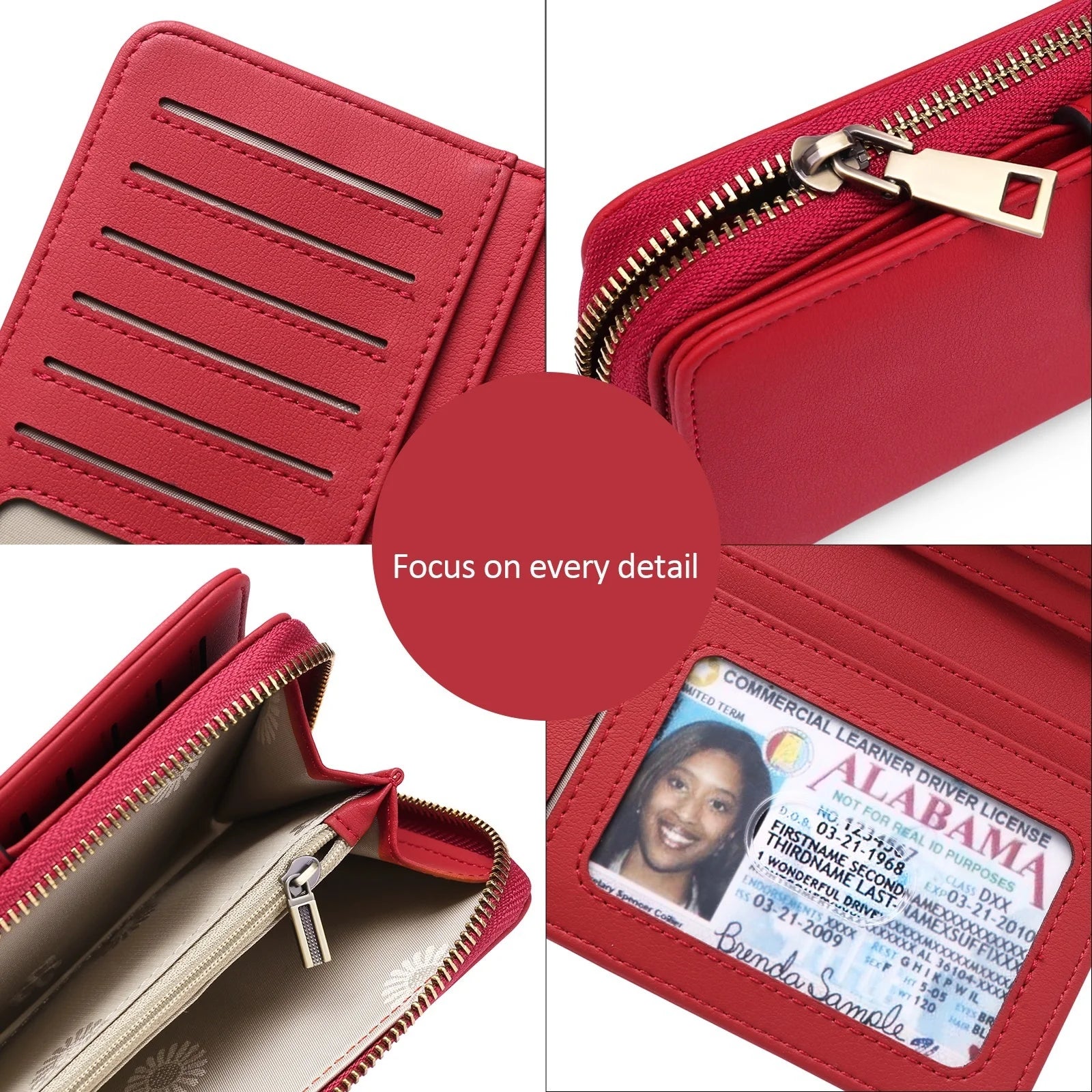 RFID Multi-Function Long Wallet for Women