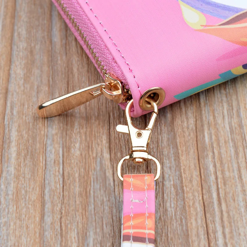 Peacock Print Long Zipper Wallet for Women