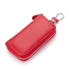 Leather Car Key Case Wallet Multifunction Key Holders 6 Key Rings