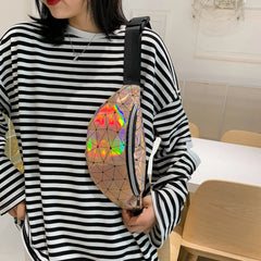 Women Reversible Sequins Glitter Fanny Pack Hip Purse Satchel