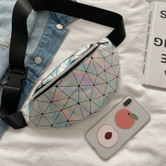 Women Reversible Sequins Glitter Fanny Pack Hip Purse Satchel