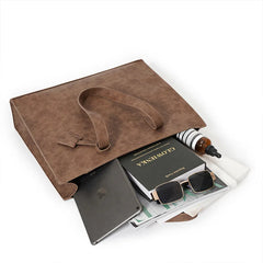 Men's PU Leather Tote Shoulder Bag Handbag Briefcase Business Bag