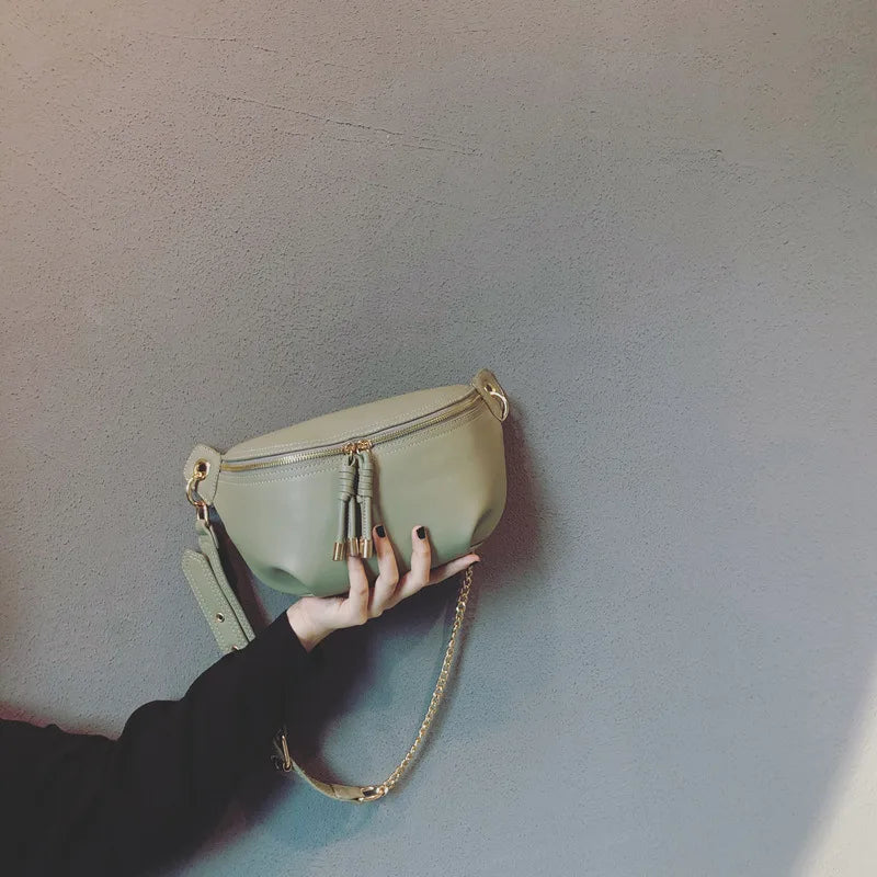 Newhotstacy Chain Bag Single Shoulder Chest Bag