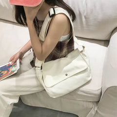 Ladies Canvas Shoulder Bag Student Messenger Bag