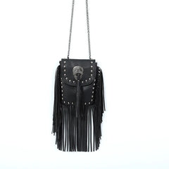 Newhotstacy Soft Rivet Tassel Bag Chain Small Bag