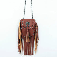 Newhotstacy Soft Rivet Tassel Bag Chain Small Bag