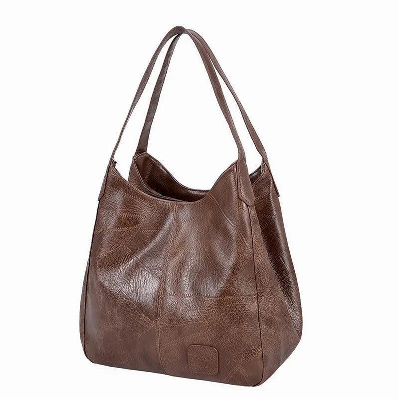Newposs Vintage Shoulder Bag Female PU Leather Womens Designers Totes