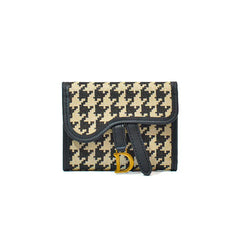 Retro Contrast Folding Clutch Bag Women's Purse Short Wallet