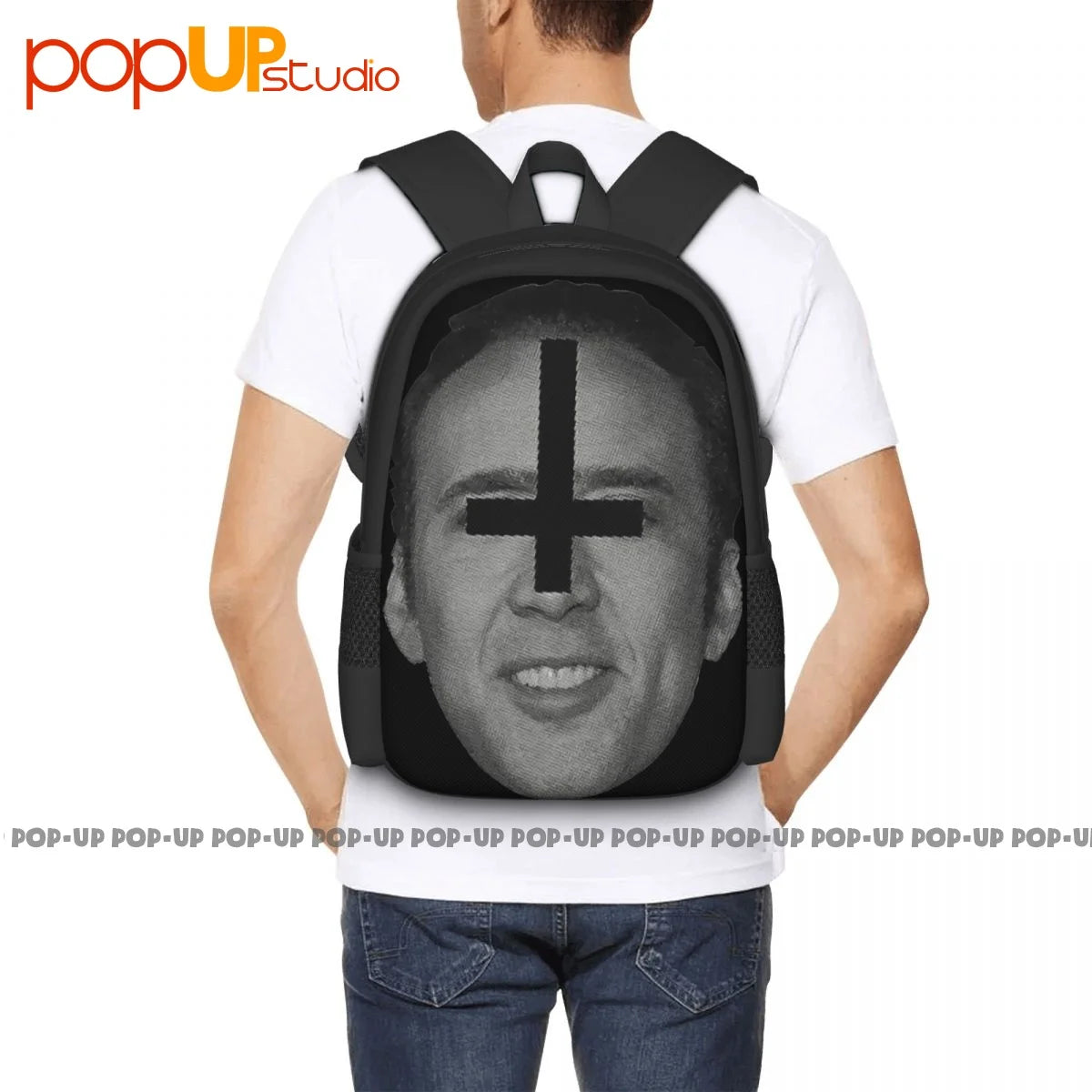 Nicolas Cage Meme Satanic Backpack Multi-function Gym/Shopping Bag