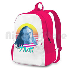Nicolas Cage Hiking Backpack Waterproof Camping Travel Con Air Meme