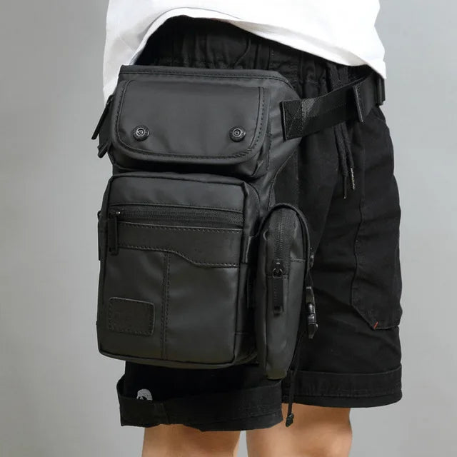 Nornbinus Men Waist Bag Canvas Drop Leg Bags Multifunction Thigh Pouch