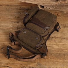 Nornbinus Men Waist Bag Canvas Drop Leg Bags Multifunction Thigh Pouch