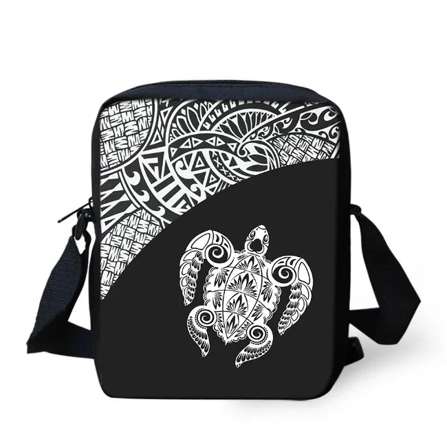 N. Mariana Islands Floral Messenger Bag Tropical Leaves Phone Bags For Girls