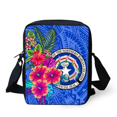 N. Mariana Islands Floral Messenger Bag Tropical Leaves Phone Bags For Girls
