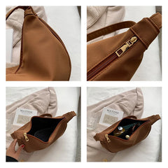 Nubuck PU Leather Shoulder Dumpling Bags For Women Large Capacity Totes Handbags