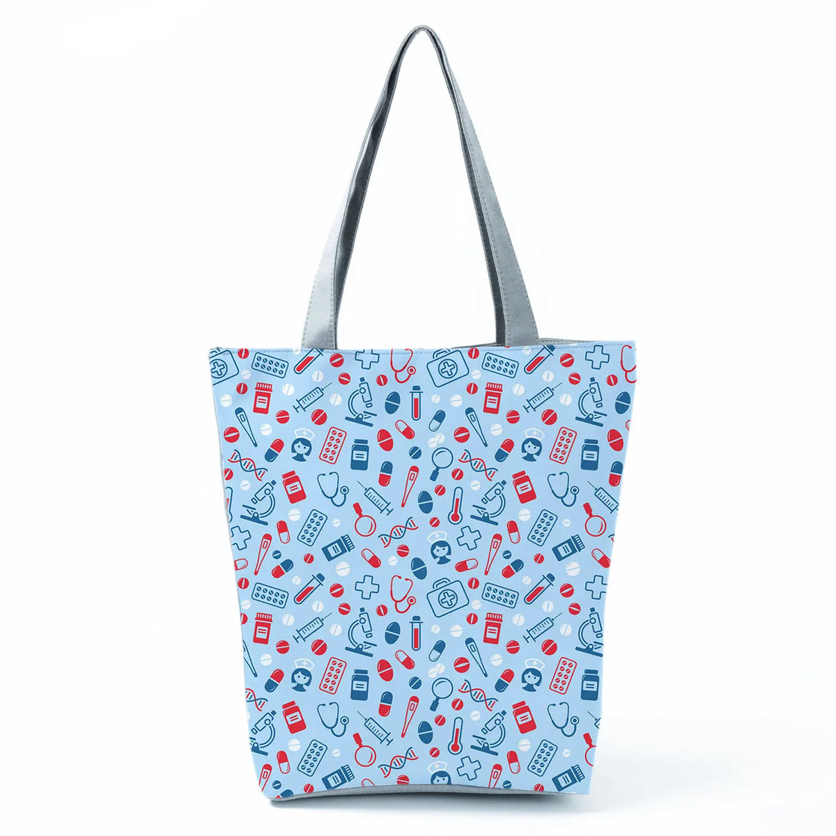 Nurse Print Handbags High Capacity Eco Reusable Shopping Bag