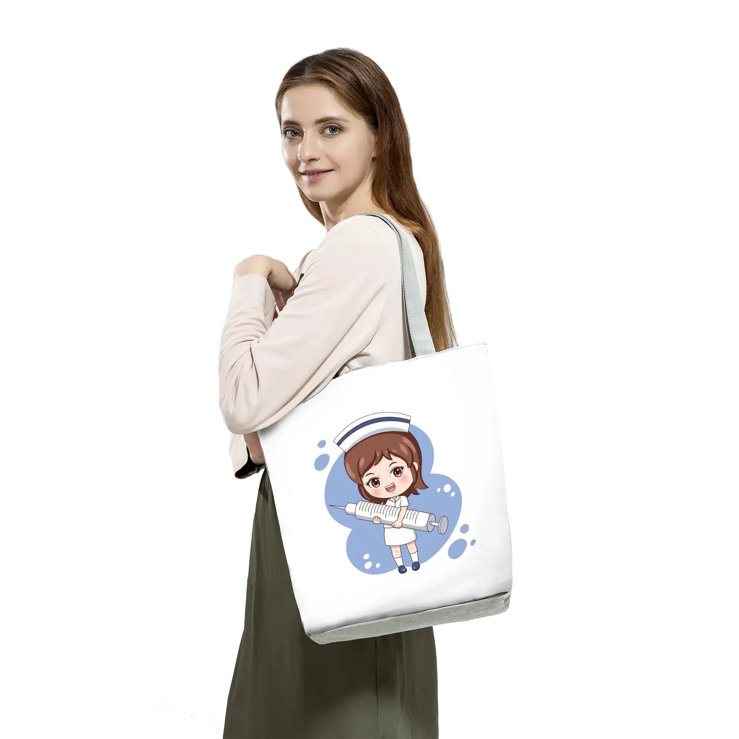 Nurse Cartoon Tote Eco-Friendly Bag