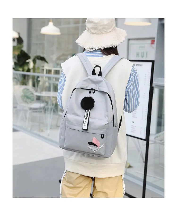 Nylon Backpack Women Backpack Solid Backbag Mochilas Female Shoulder Bag