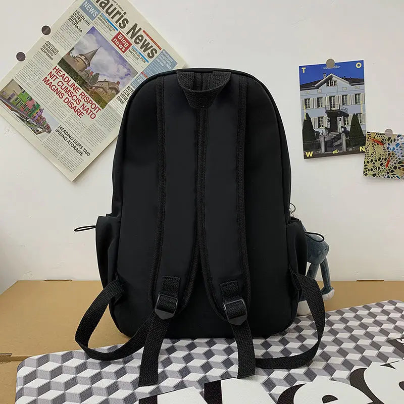 Nylon Backpacks Women Irregular Zipper Large Capacity Backpack