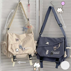 Nylon Crossbody Bag Large Canvas Messenger Handbag