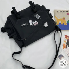 Nylon Crossbody Bag Large Canvas Messenger Handbag