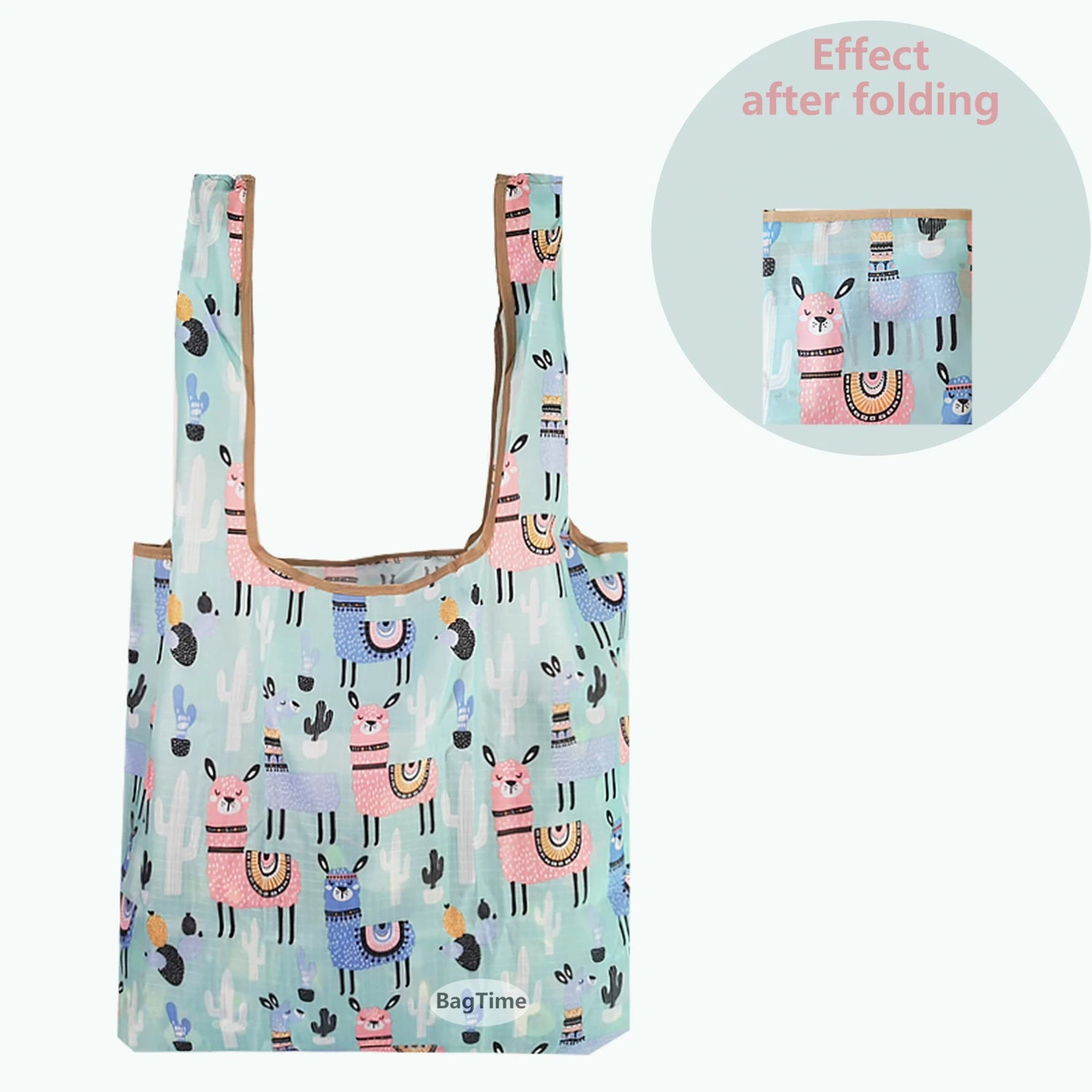 Nylon Eco Shopping Bags Storage Sturdy Flowers Portable Grocery