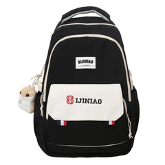 Animal Printing Nylon Female Backpack School Bags for Teen Girls