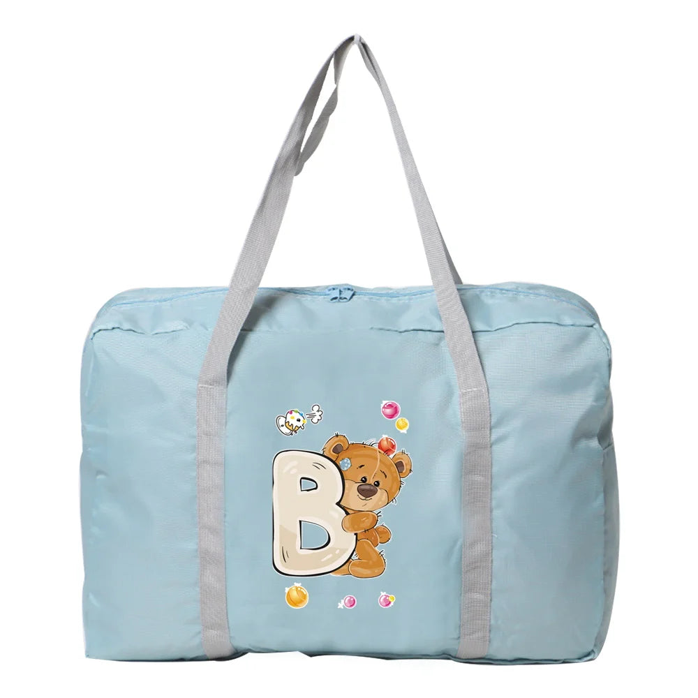 Nylon Bear Travel Bag WaterProof Large Capacity Tote Bag Organizer