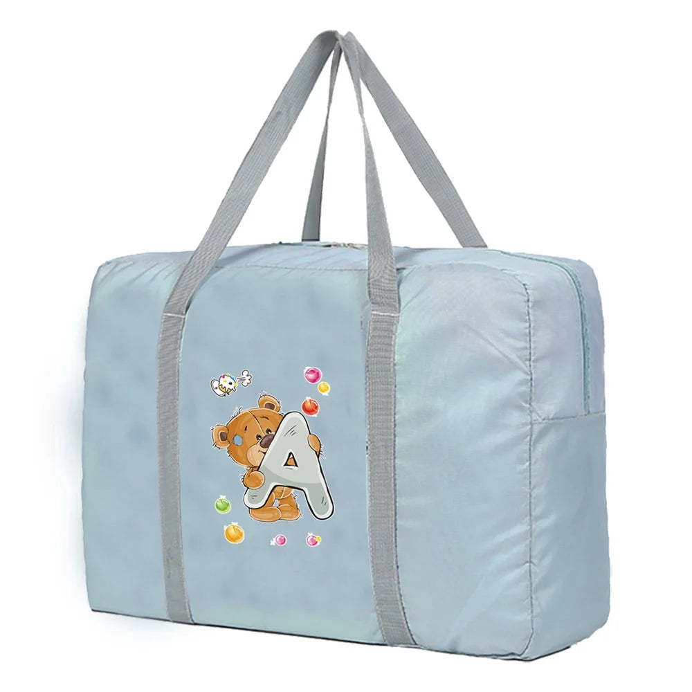 Nylon Bear Travel Bag WaterProof Large Capacity Tote Bag Organizer