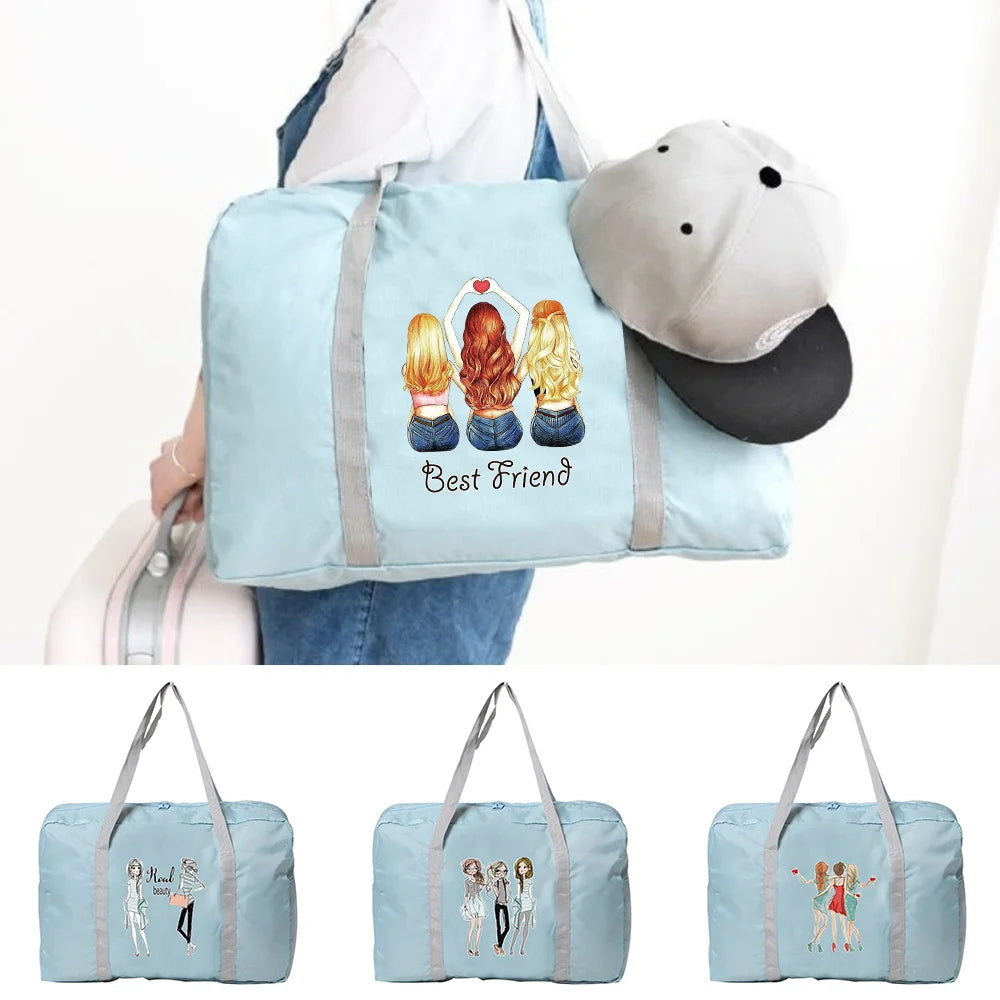 Nylon Foldable Travel Hanfbag Unisex Large Capacity Bag Luggage Women