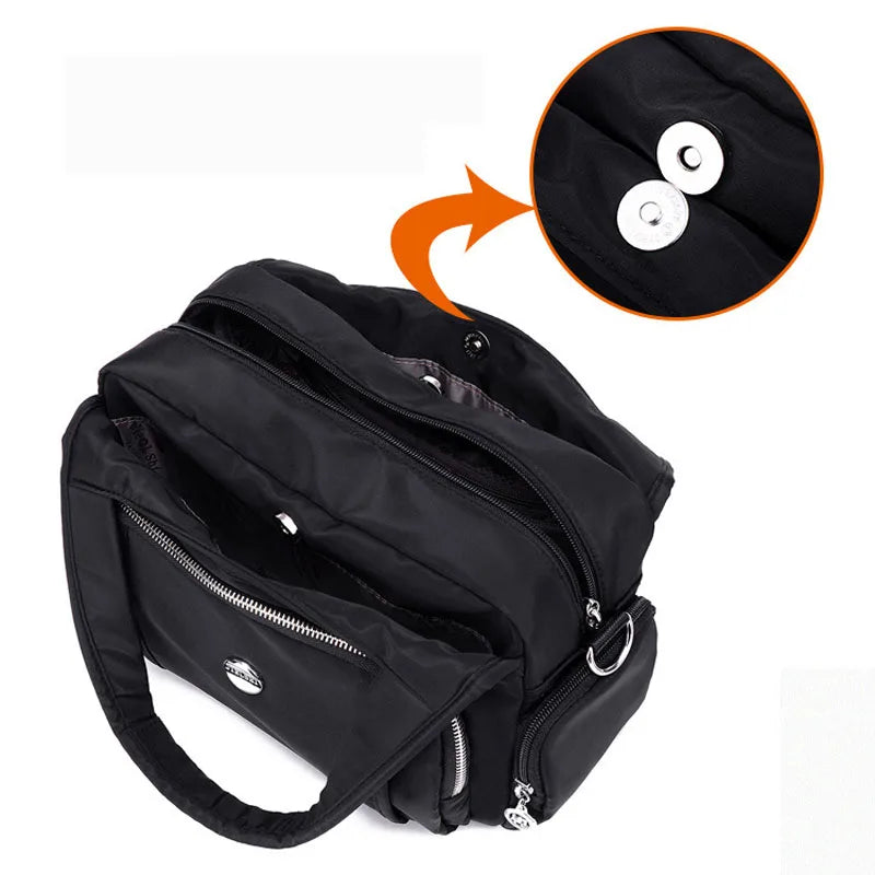 Nylon Large Messenger Bag Waterproof Shoulder Handbag