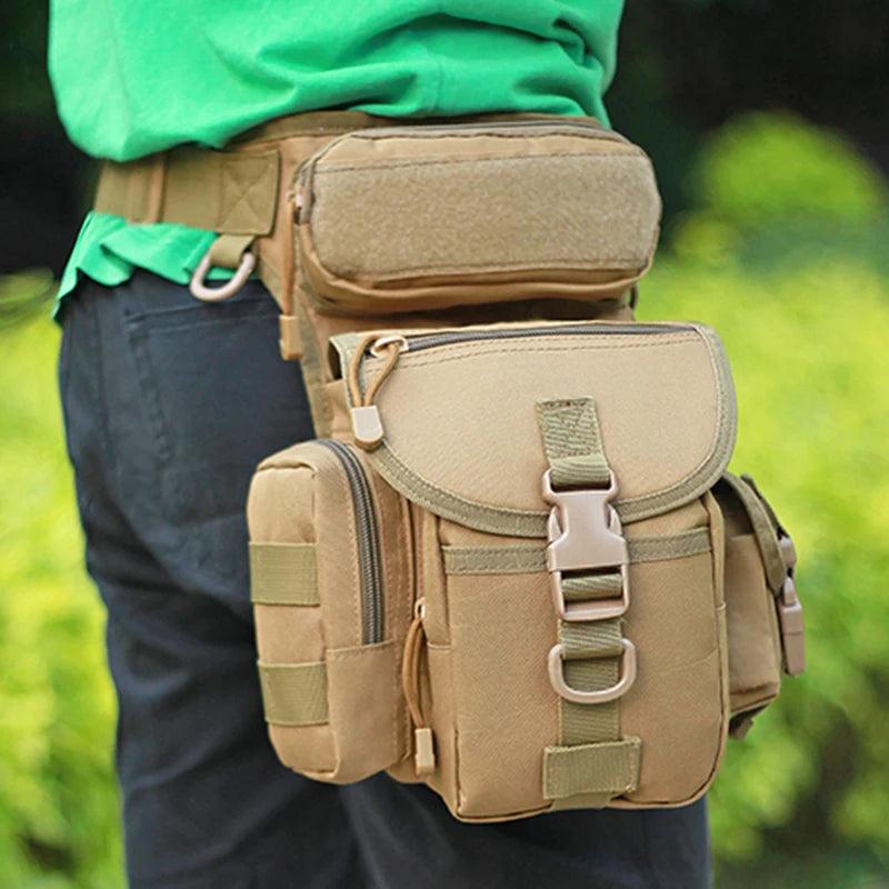 Nylon Men High Military Belt Bum Fanny Waist Pack Riding Shoulder Bags