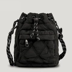 Nylon Padded Shoulder Bags Quilted Crossbody Bucket Bag Small Tote Female Purses