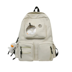 Nylon School Bags for Girls Large Capacity Backpack