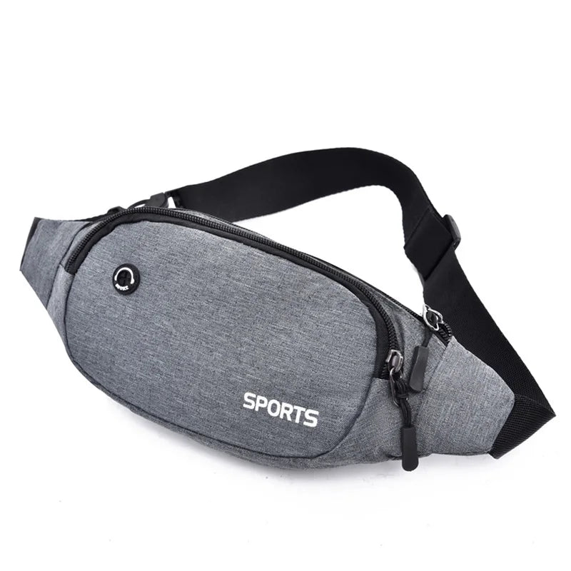 Men's Nylon Waist Pack Fanny Pack Money Belt Hip Bag for Mobile Phone